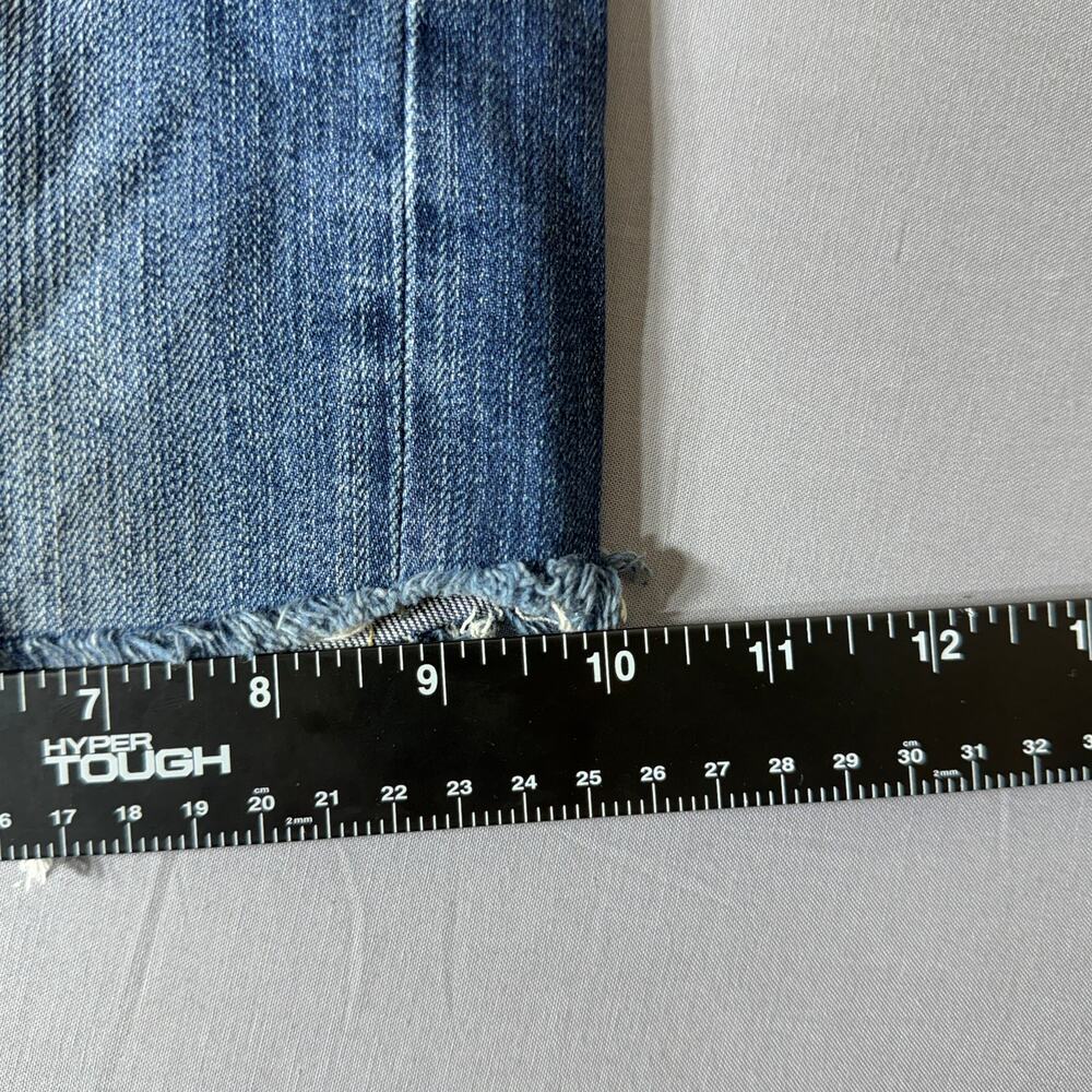 Mavi Josh Mens Denim Shorts Size 33 Raw Hem Distressed Medium Wash Cut Off - Picture 2 of 8